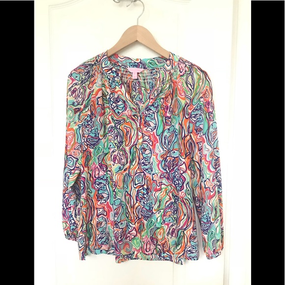 Gorgeous Lilly Pulitzer Elsa Top XS - so colorful! - Picture 1 of 3